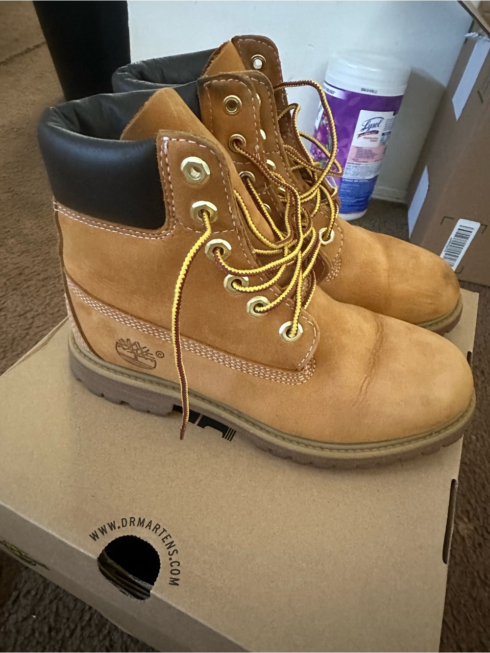 Timberland Wheat Brown Lace-Up Boots